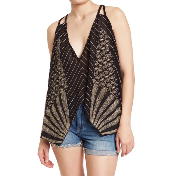 Free People Tops - Free People Afternoon Backless Cotton Camisole Size Small